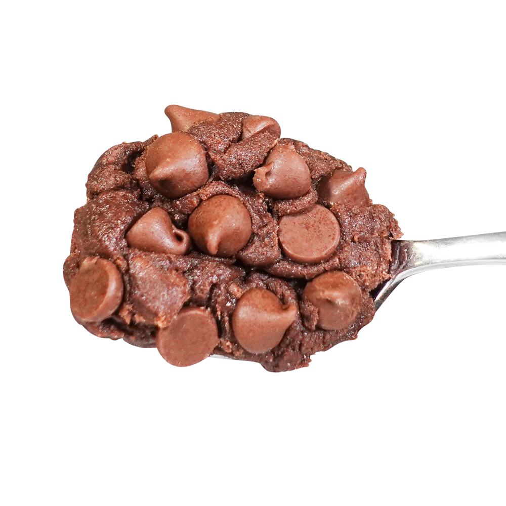 Mammoth Mudslide Triple Chocolate Cookie Dough on a Spoon