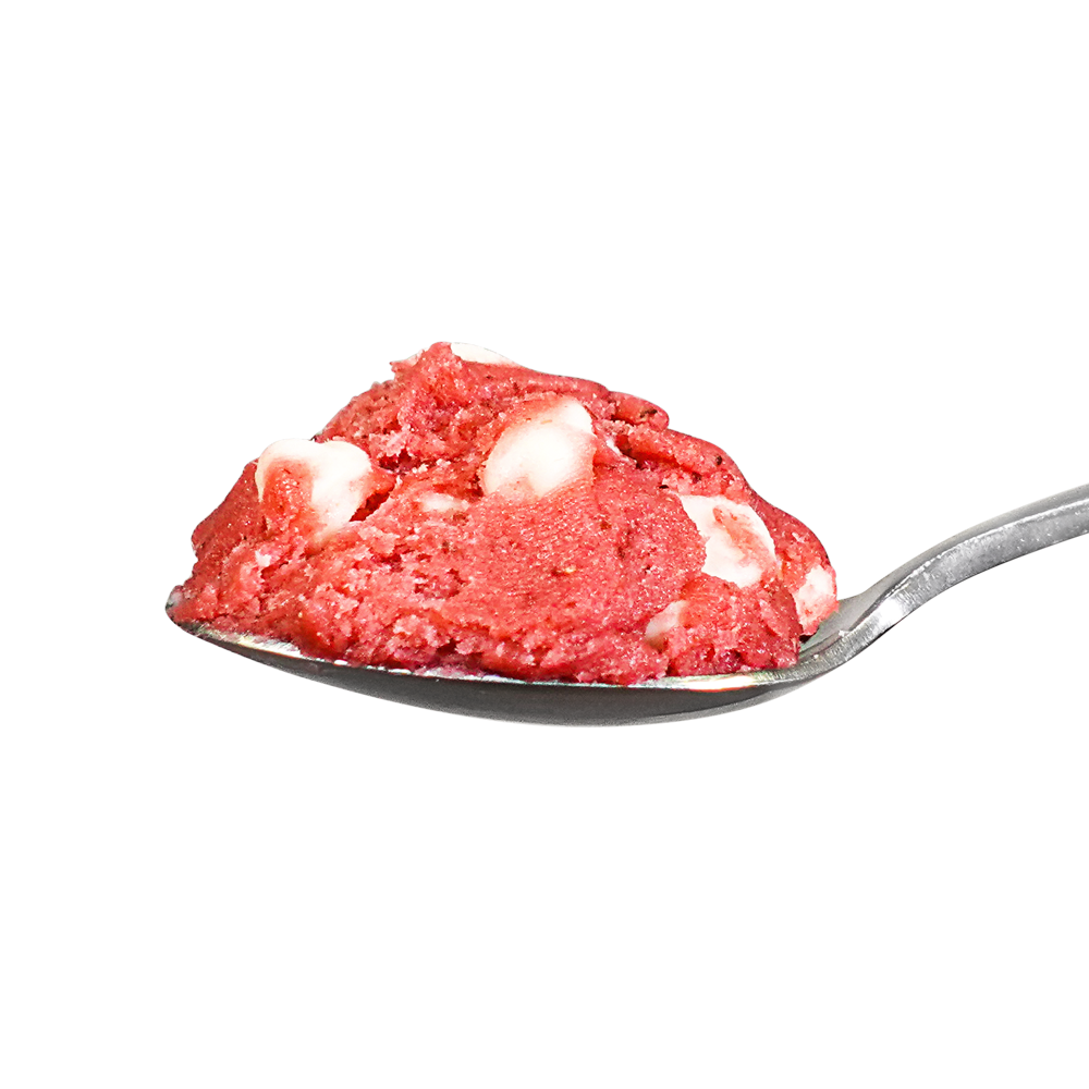 Gluten Free Steller Strawberry Cookie Dough on a Spoon